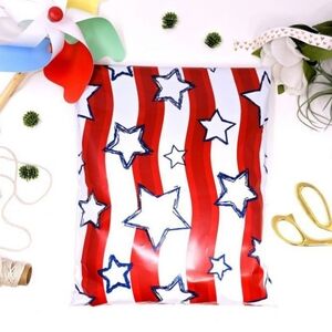 (100) 10x13 Stars & Stripes Poly Mailers - NEW